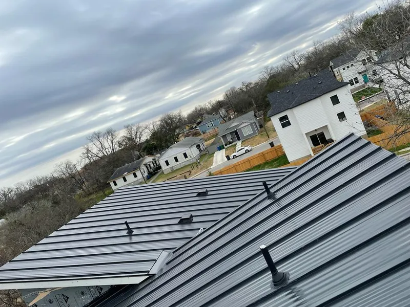 Standing seam metal roof panels with vents for Skylight Repair in Scranton